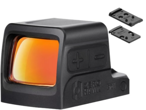 EM1 Enclosed Red & Green Dot Sight with MOS/RMR to RMSc Adapter Plate, 6/2 & 32 MOA Multi Reticle Micro Reflex Sight for Pistol, RMSc/K Footprint Compatible, Parallax-Free (Black & FDE)