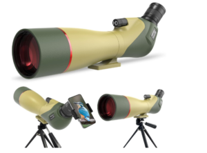 WOSPORTS 25-75x85 Spotting Scopes with Tripod, Carrying Bag, Phone Adapter, HD BAK4 Porro Prism, Waterproof Spotter Scope for Hunting, Target Shooting, Bird Watching, Wildlife Viewing