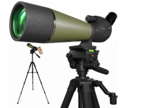 NWDEY Spotting Scope 25-75x80, BAK4 Prism FMC Optics, Waterproof Spotting Scope with Upgraded Tripod, Phone Adapter and Carrying Case for Bird Watching, Target Shooting, Wildlife Viewing
