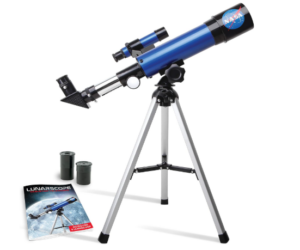 NASA Lunar Telescope for Kids – 90x Magnification, Includes Two Eyepieces, Tabletop Tripod, and Finder Scope- Kids Telescope for Astronomy Beginners, Space Toys, NASA Gifts (Amazon Exclusive