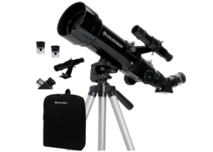 Celestron Travel Scope 70 Portable Refractor Telescope – 70mm Aperture, Fully-Coated Glass Optics – Includes Tripod, Backpack & Software – Ideal for Beginners & Travel