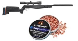Stoeger S8000-E TAC Airgun Combo - .22 Caliber - Black Synthetic with X-Power Dome Pointed Pellets
