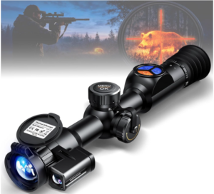 GOYOJO GRS Series Thermal Riflescope for Hunting, 256X192 High Resolution Thermal Imaging Scope with 50Hz High Sensitivity Optics IR Night Vision Rifle Scope, Rangefinding & Ballistic Assistance, RAV