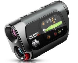 MILESEEY GenePro G1 Touchscreen & GPS Rangefinder with Slope, 43000+ Preloaded Courses, 1300 Yards Laser Range Finder Golf with Red & Green Display, 0.1s Flag Pole Locking Vibration, 6X Magnification