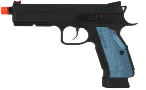 ASG CZ Shadow 2 CO2 Airsoft Pistol - Adjustable Mag Release, Stainless Steel Recoil Spring Guide Blowback BB Gun - Black