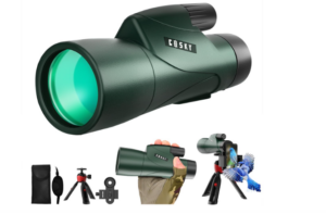 Gosky 12x55 HD Monocular Telescope with BAK4 Prism & FMC Lens, Lightweight with Smartphone Adapter - For Bird Watching, Hunting, Hiking, Traveling