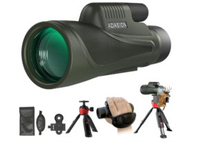12x56 HD Monocular Telescope High Powered for Adults with Smartphone Adapter, High Powered Monocular Scope with Clear Low Light Vision for Star Watching, Bird Watching, Hiking, Concert