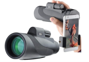 Gosky Titan 12X50 Monocular Telescope with Smartphone Holder - Waterproof Fog-Proof Shockproof Scope BAK-4 Prism FMC for Bird Watching Hunting Camping Traveling Wildlife Scenery