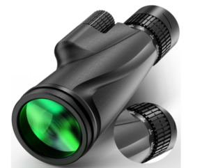 PhysioPhyx Monocular Telescope 80 x 100 High Powered Monoculars for Adults with Tripod, Monocular for Smartphone Suitable for Bird Watching Larger Vision Monoculars for Adults with BAK4 Prism & FMC Lens Black