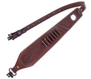 CVLIFE Leather Rifle Sling with 6 Shell Holders and Widened Pad 